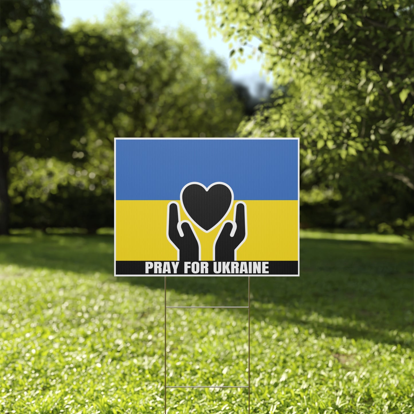 Pray for Ukraine, Ukraine Flag, Yard Sign, 18x12, 24x18, 36x24, v1