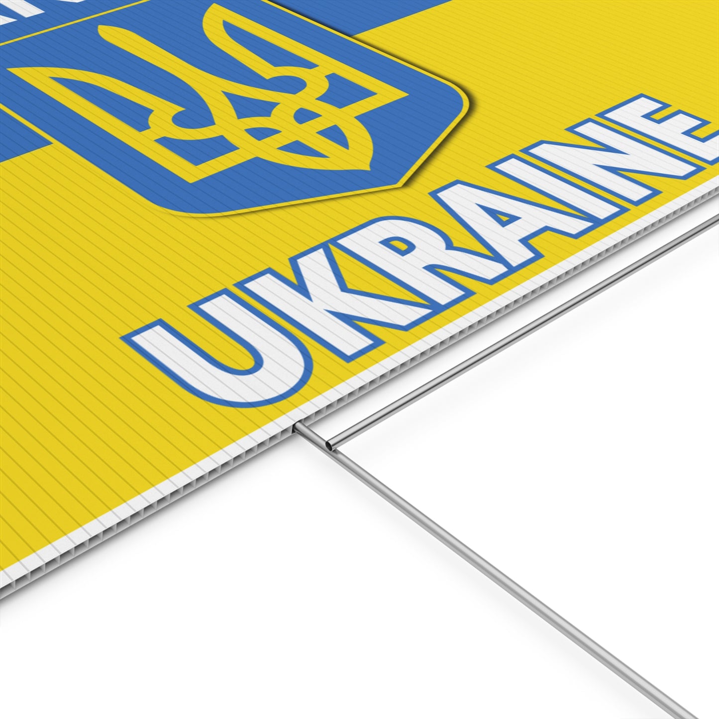 Support Ukraine, Stand with Ukraine, Ukraine Flag, Coat of Arms, Yard Sign, 18x12, 24x18, 36x24, v6