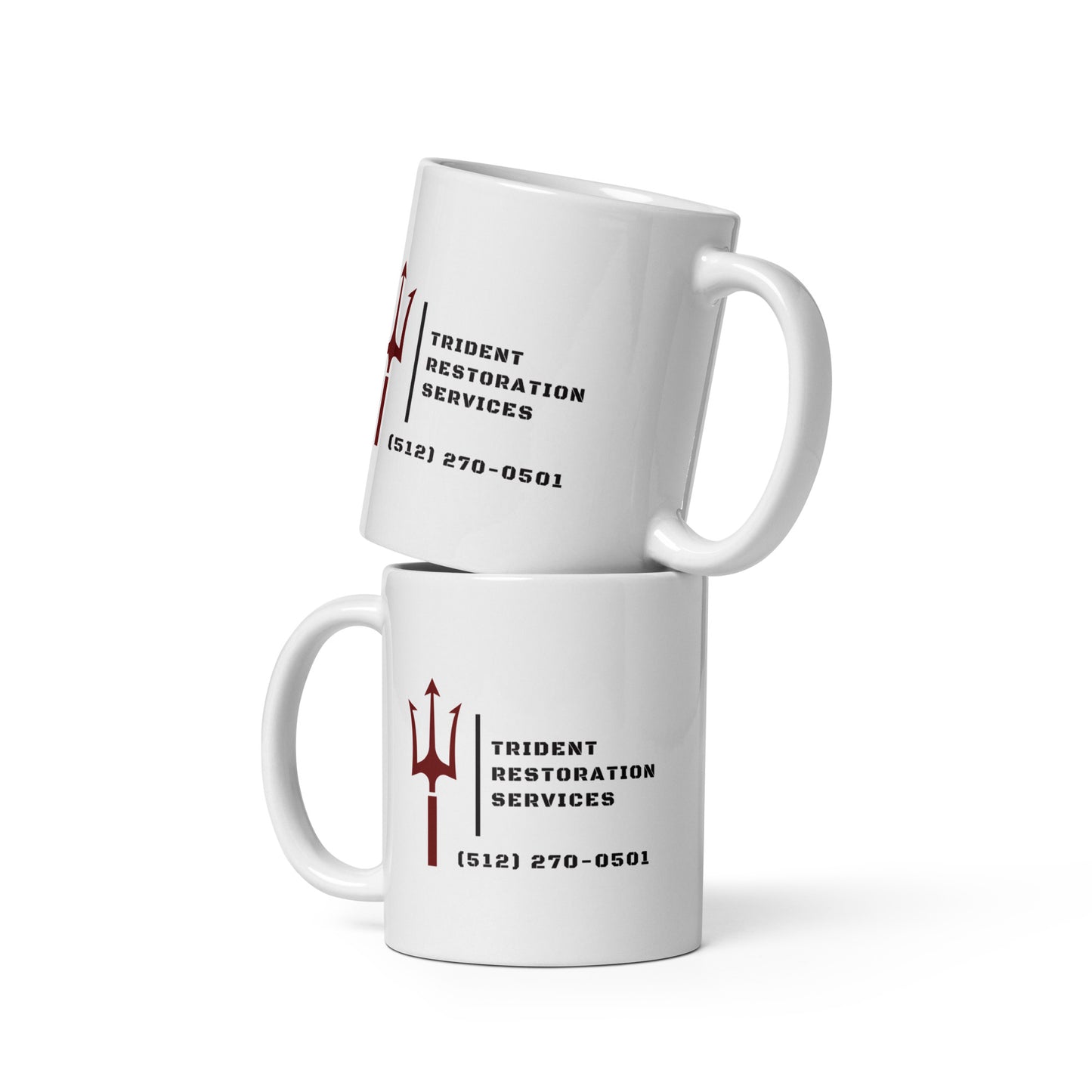 Trident Restoration Services White glossy mug