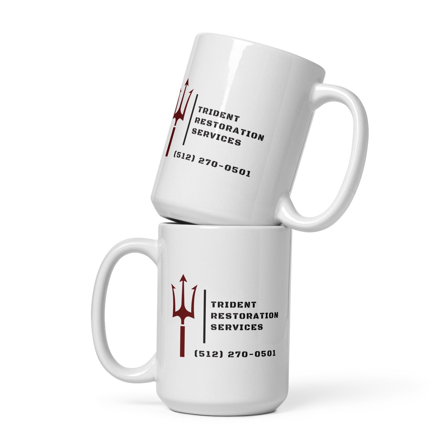 Trident Restoration Services White glossy mug