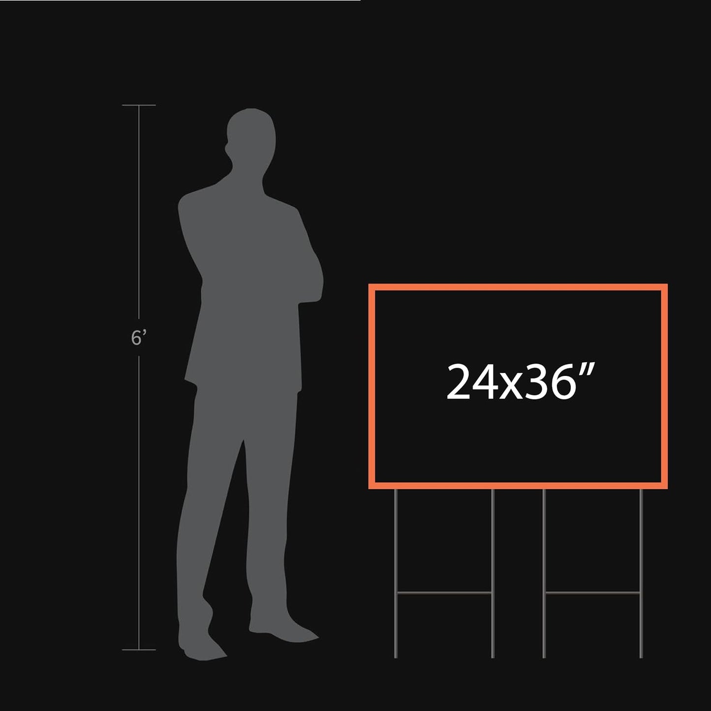 Yard Sign Sizing Chart 36x24