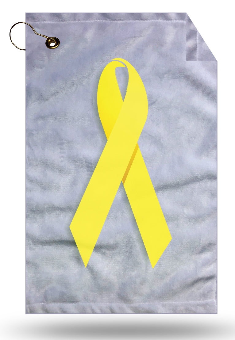 Charity Awareness Yellow Ribbon Golf Towel