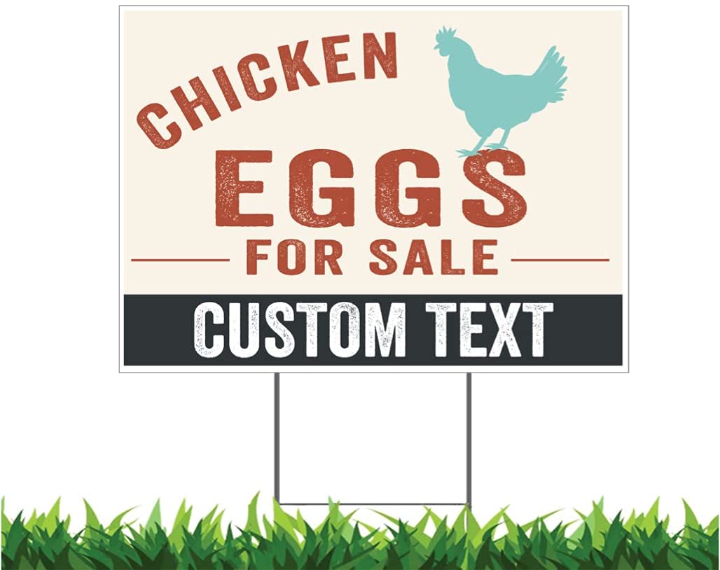 Custom Chicken Eggs For Sale Sign