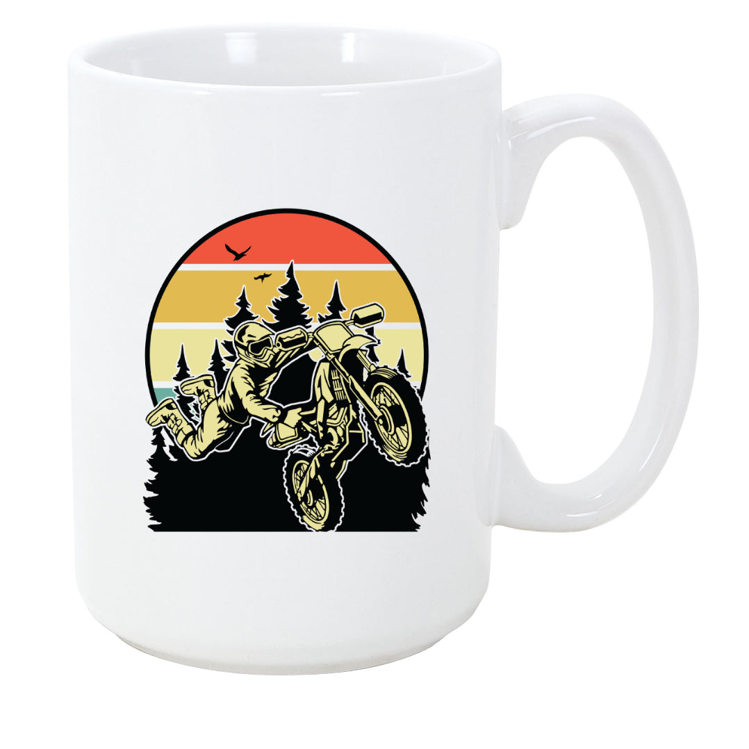 Dirt Bike Retro Coffee Mug 15oz