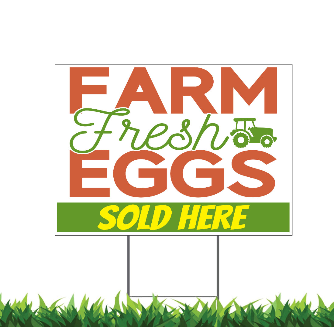 Eggs Sold Here Farm Fresh Yard Sign