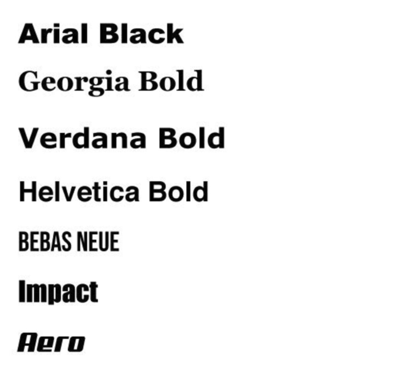 Font Choices Examples