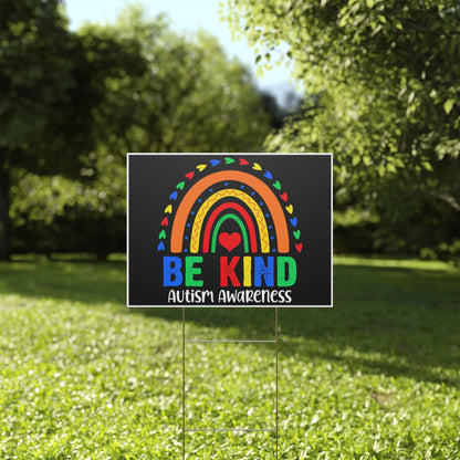 Autism Awareness Yard Sign Be Kind