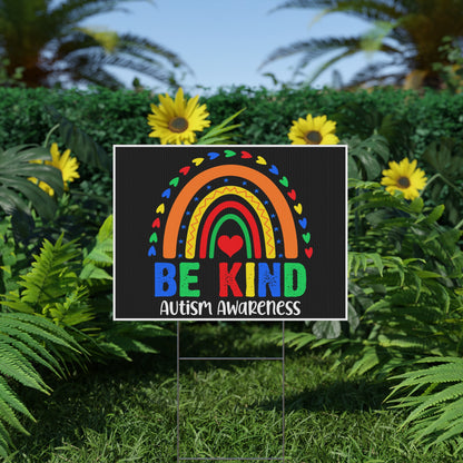 Autism Awareness Yard Sign Be Kind