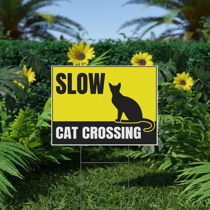 Cat-Crossing-Lawn-Sign-Slow-Down