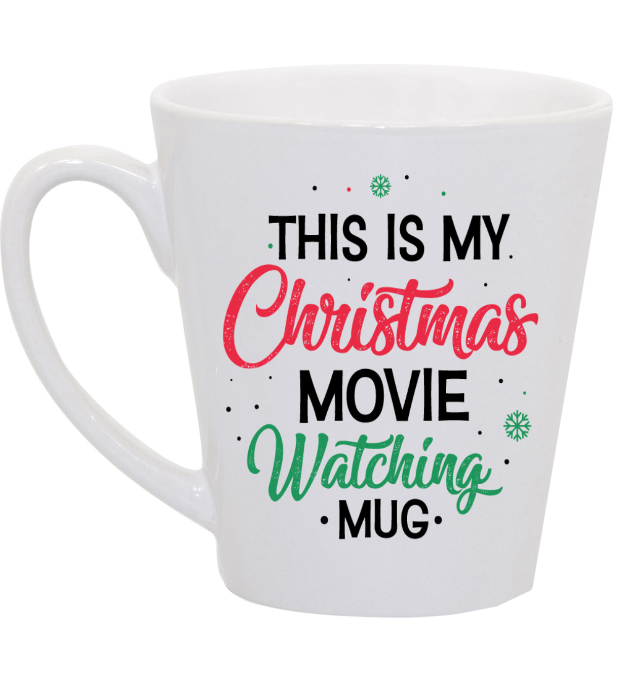 Christmas Movie Watching Coffee Mug, 11oz, 15oz, 20oz, Black Ringer Coffee Mug 11oz, Latte 12oz, v1 Ceramic Drinkware