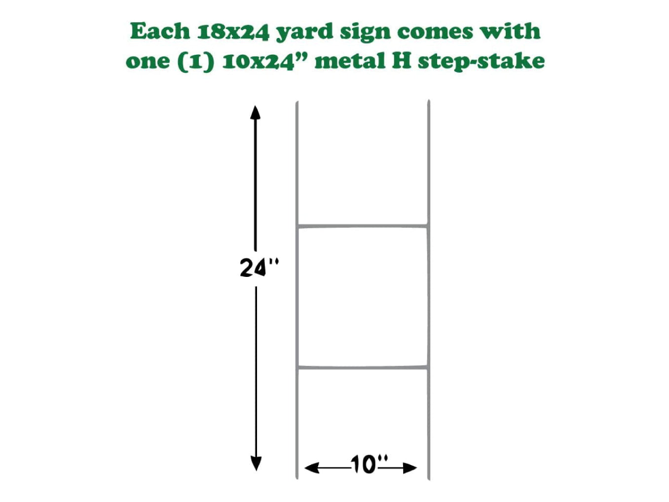 Custom Land For Sale Sign, Yard Sign, 24x18, 36x24, Double Sided, H-Stake Included, HS001