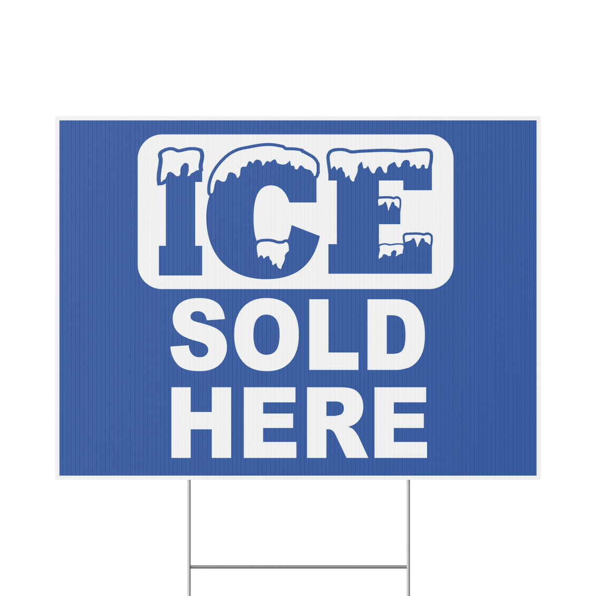 Get Ice Sign Ice Sold Here Sign, Ice Yard Sign, Double Sided, Outdoor, Weatherproof ...