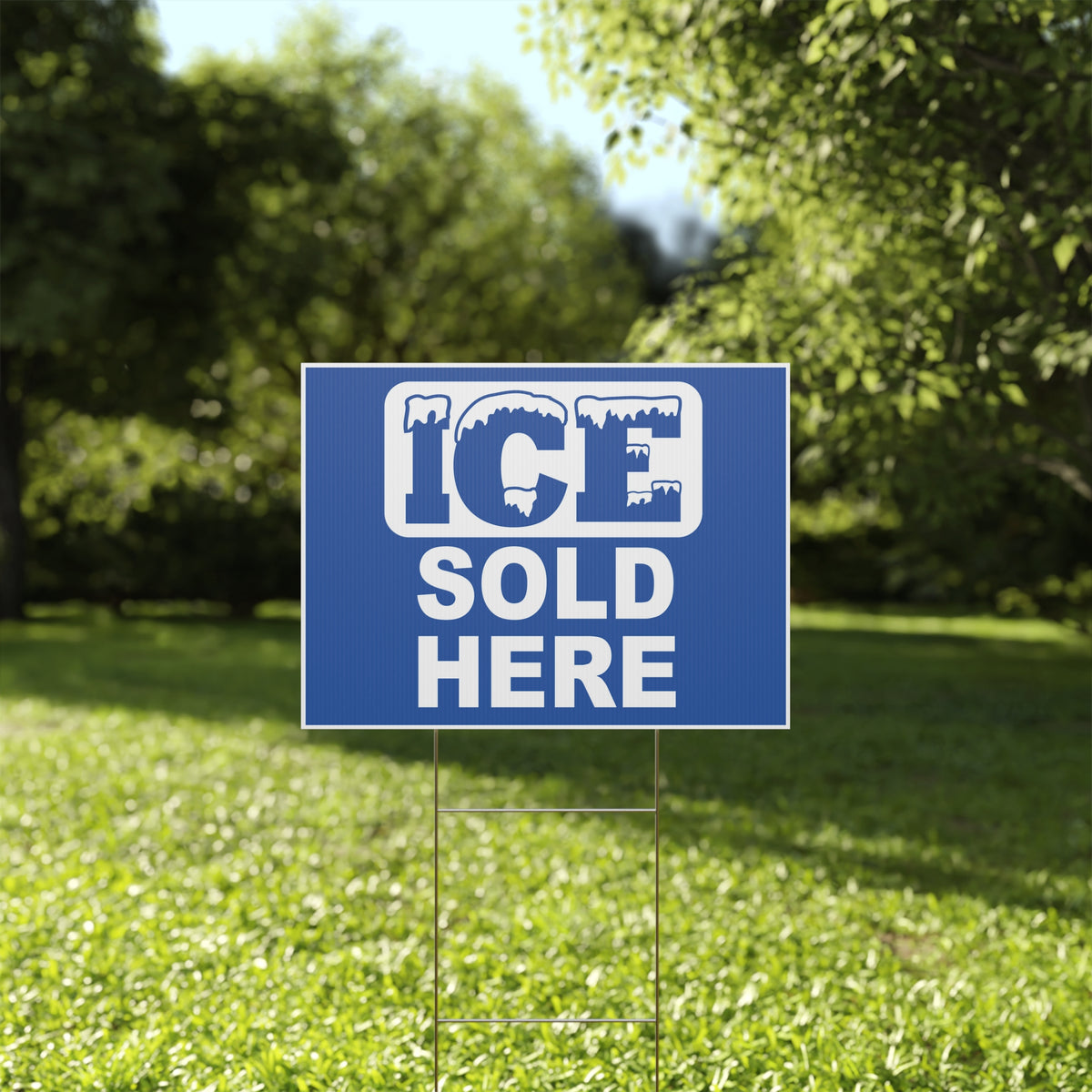Ice Sold Here Sign, Ice Yard Sign, Double Sided, Outdoor, Weatherproof ...