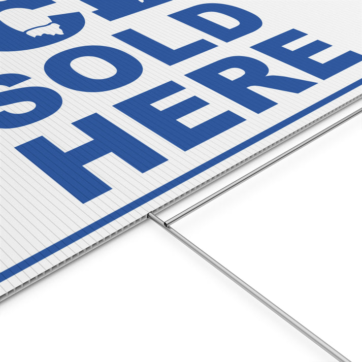 Ice Sold Sign Ice Sold Here Sign, Ice Yard Sign, Double Sided, Outdoor, Weatherproof ...