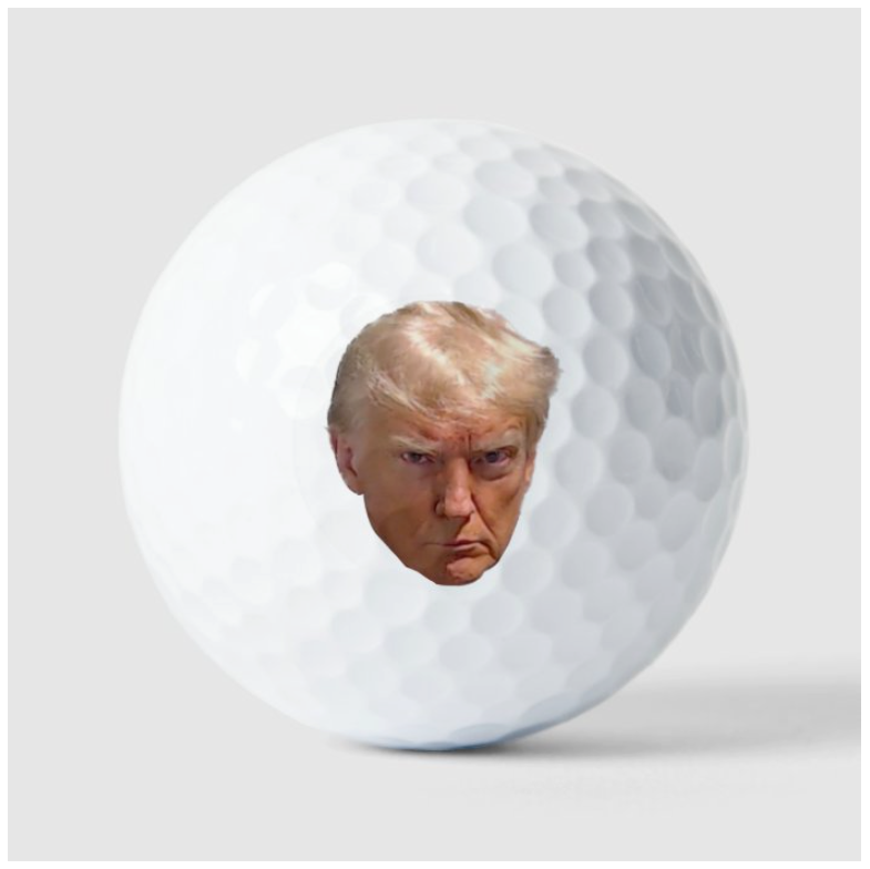 Trump Mugshot Face 3-Pack Printed White Golf Balls