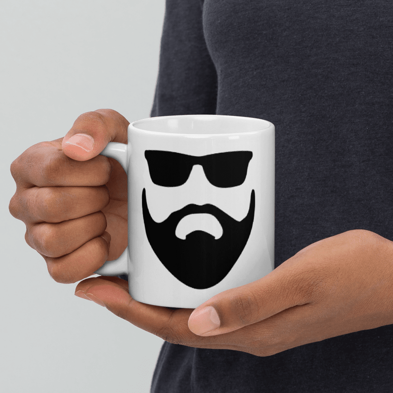 Beard and Sunglasses Ceramic Coffee Mug