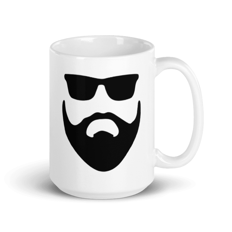 Beard and Sunglasses Ceramic Coffee Mug