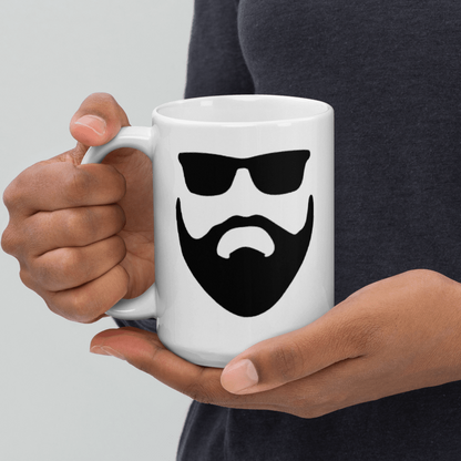 Beard and Sunglasses Ceramic Coffee Mug