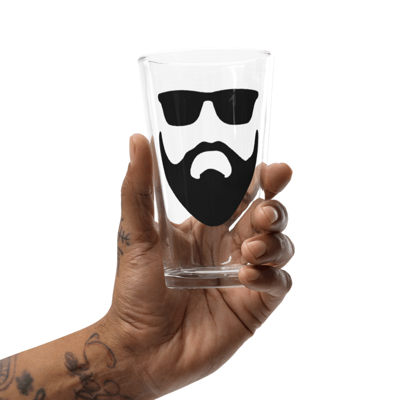 Beard and Sunglasses Pint Glass