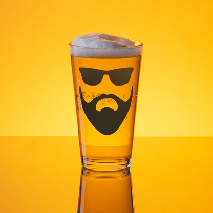 Beard and Sunglasses Pint Glass
