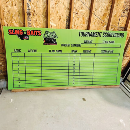 Custom billboard sign used for school scoreboard or sports signage, large outdoor sign for events and teams