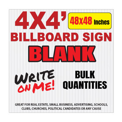 Blank Extra Large Yard Signs