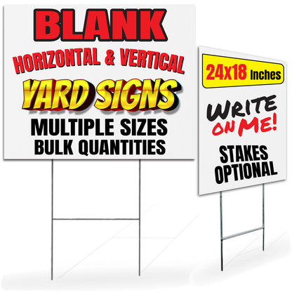 Blank Yard Signs Large