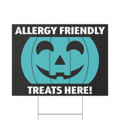 Blue Pumpkin Allergy Friendly Treats Halloween Yard Sign