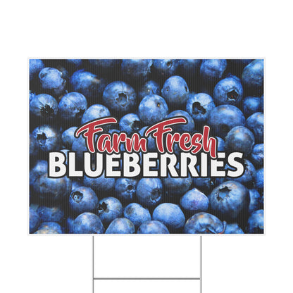 Farm Fresh Blueberries Yard Sign