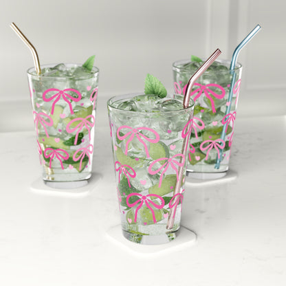 Bow Pattern Pint Glass
