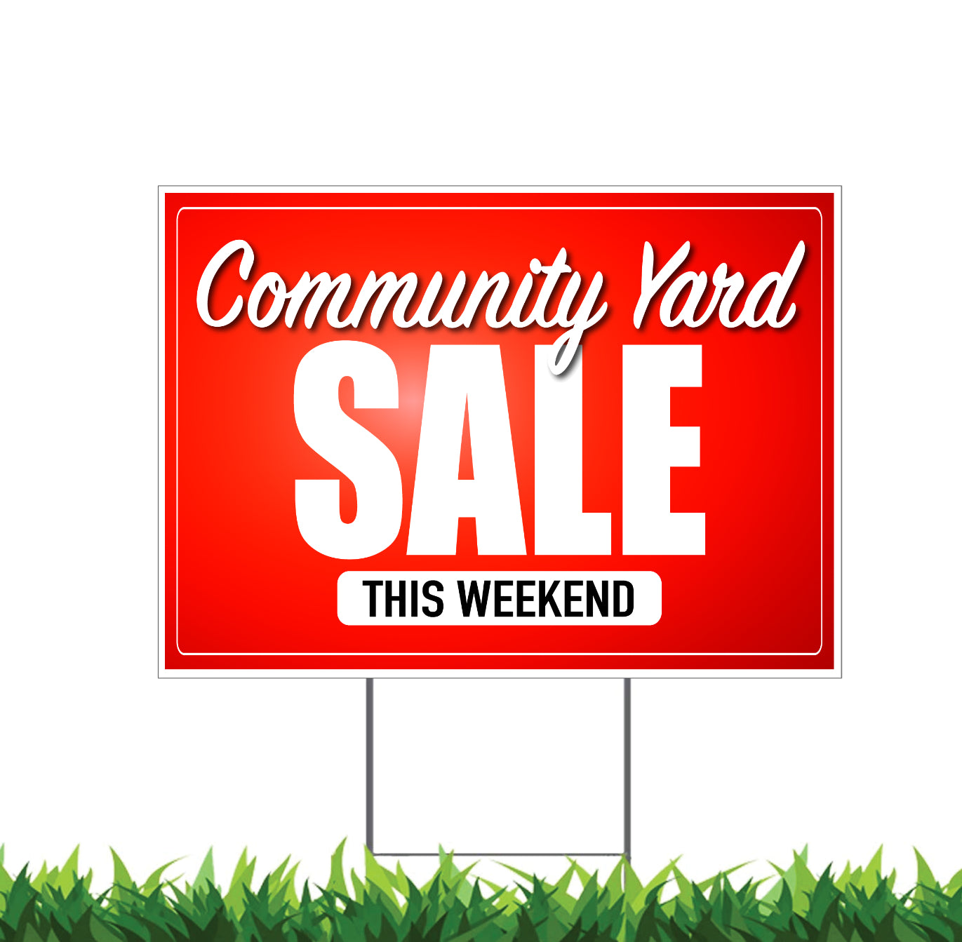 Community Yard Sale This Weekend Sign