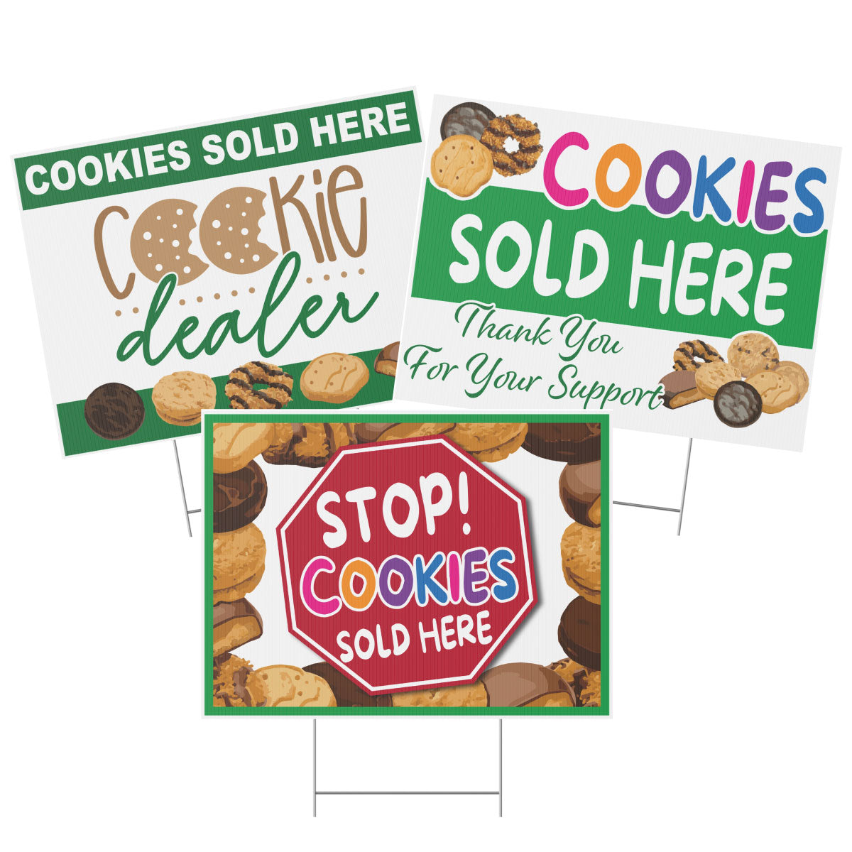 Girl Scout Cookies Sold Here Signs