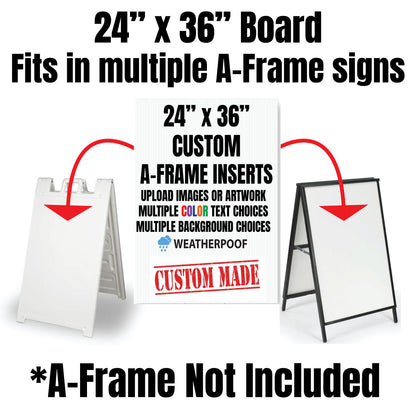 Custom A-Frame Board Insert