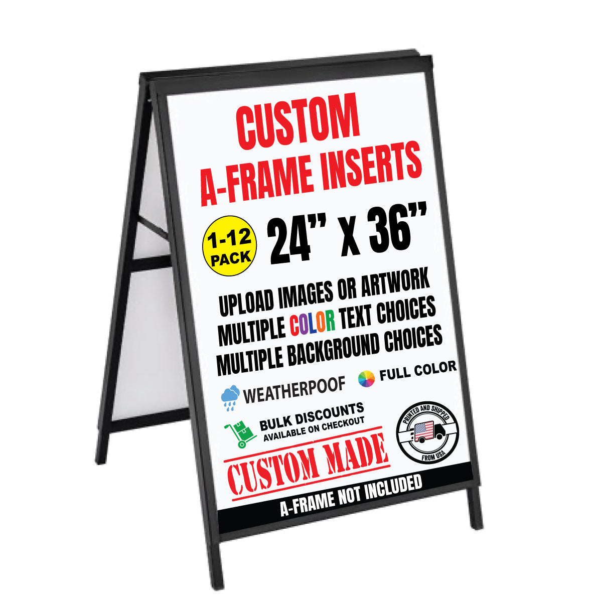Custom A-Frame Sign Board Insert - Humanity Source