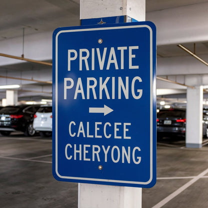 Custom Aluminum Sign 24x18 Inches Parking