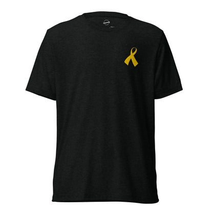 Awareness Ribbon Custom Embroidery Black Shirt