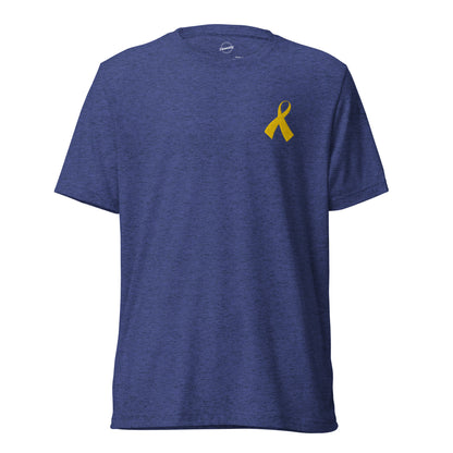 Awareness Ribbon Custom Embroidery navy shirt