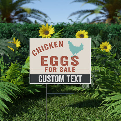 Custom Chicken Eggs For Sale Sign