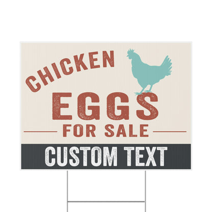 Custom Chicken Eggs For Sale Sign