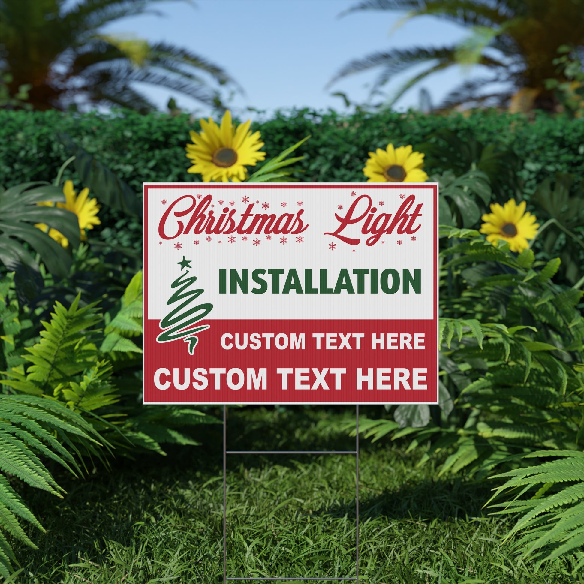 Custom Christmas Light Installation Business Sign