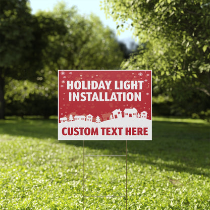Christmas Light Installation Sign