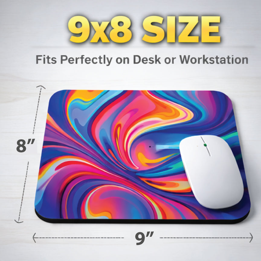 Custom photo mouse pad showing smooth fabric surface detail