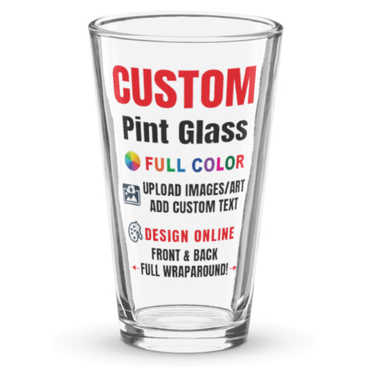 Custom Pint Glass Wraparound Print