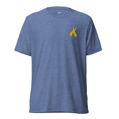 Awareness Ribbon Custom Embroidery Blue Shirt Choose Ribbon Color