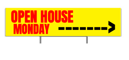 Double-sided printed rider sign outdoor display
