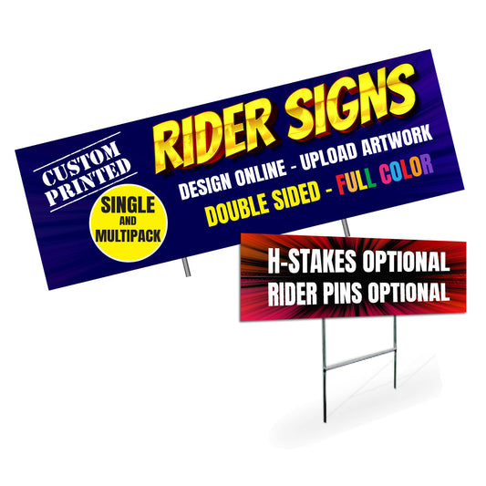 Custom rider sign with personalized text