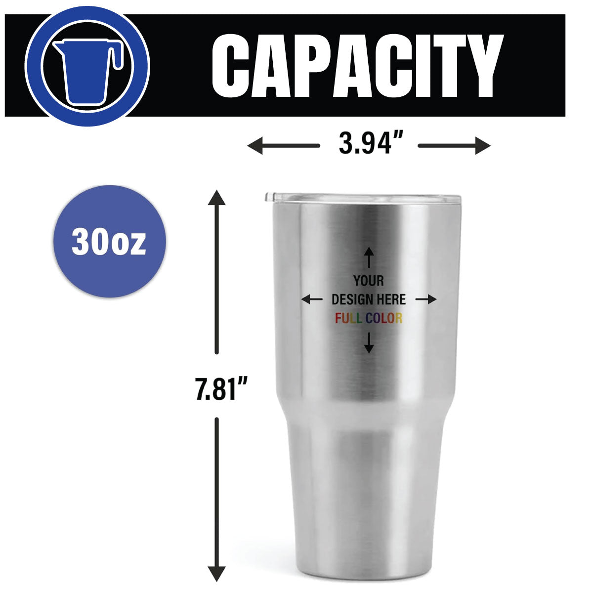 Custom Travel Tumbler 30oz