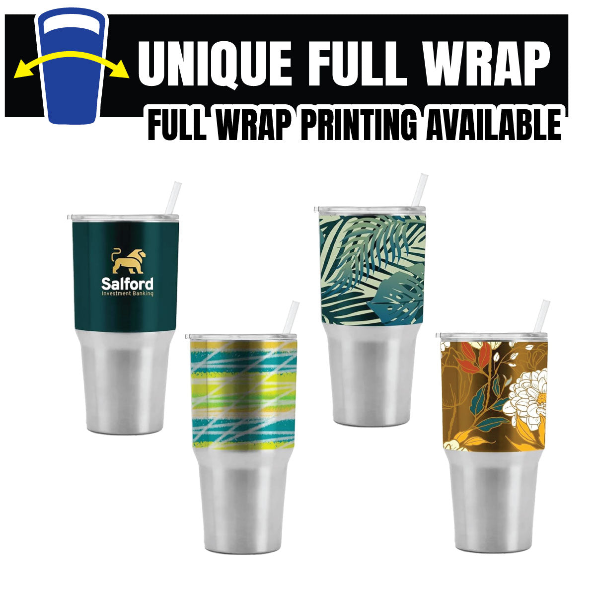 Custom Travel Tumbler Wraparound Print