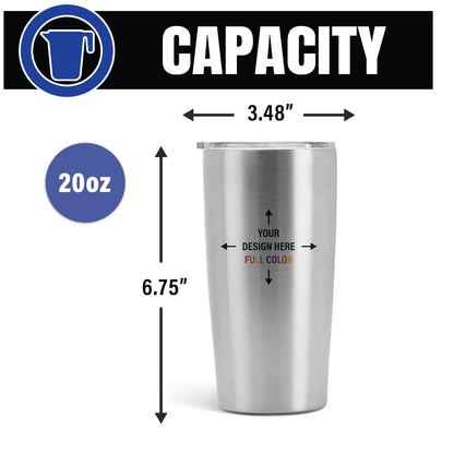Custom Tumbler 20oz Capacity