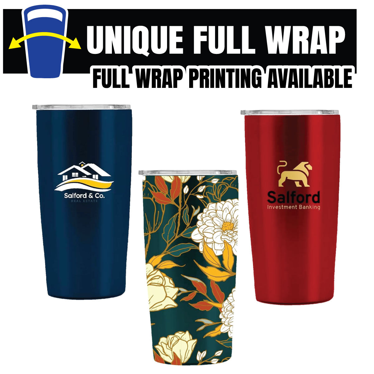 Custom Tumbler Full Color Wraparound Print